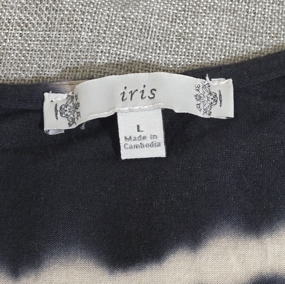 Iris Navy Blue Tie Dye Bodycon Tank Dress Size Large - Picture 5 of 6